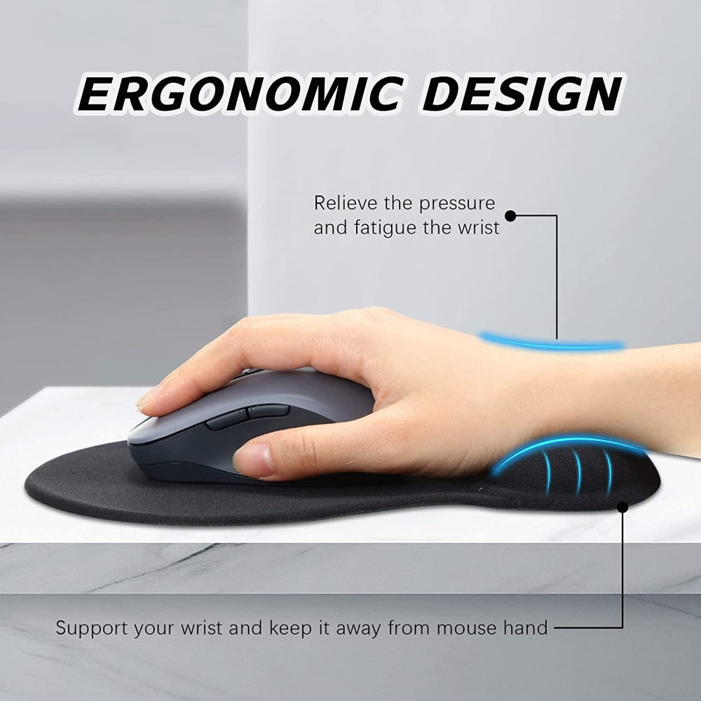 Black Mouse Pad With Wrist Rest | Mouse pads in Dar Tanzania