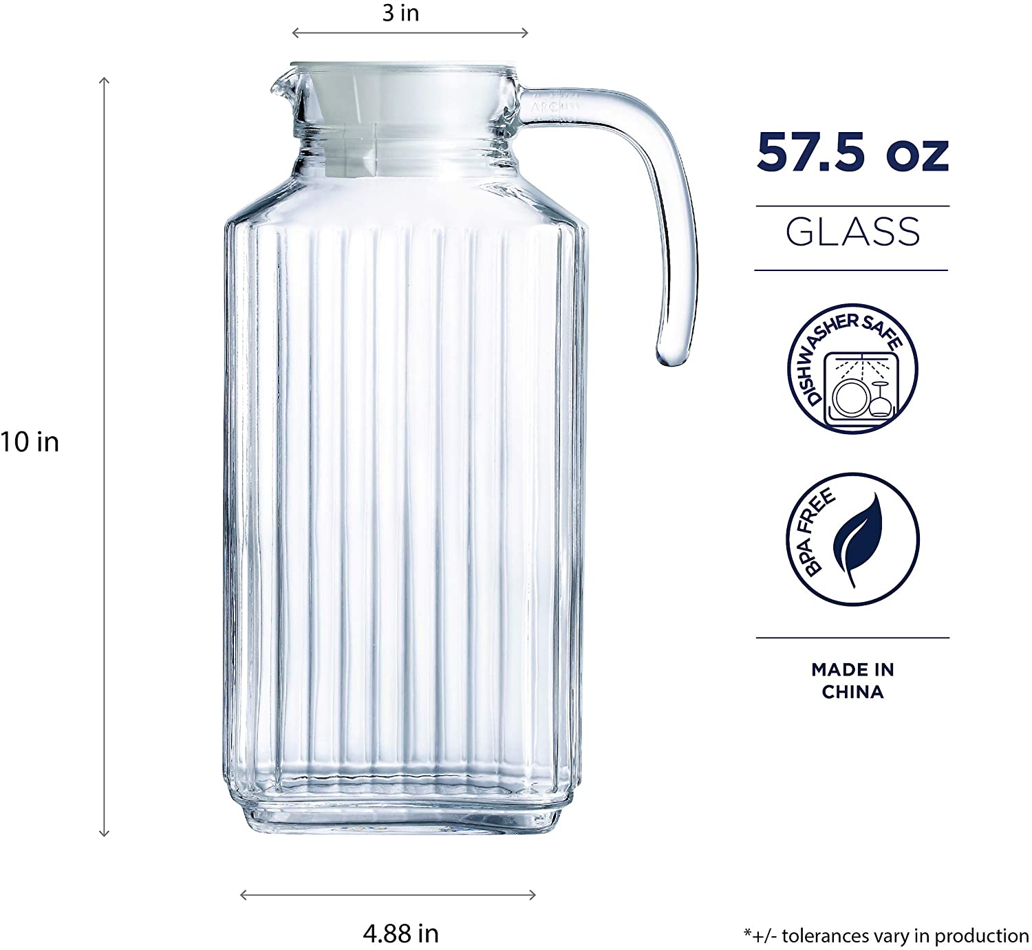 LUMINARC Quadro Jug 1.7 liter | Glassware in Dar Tanzania