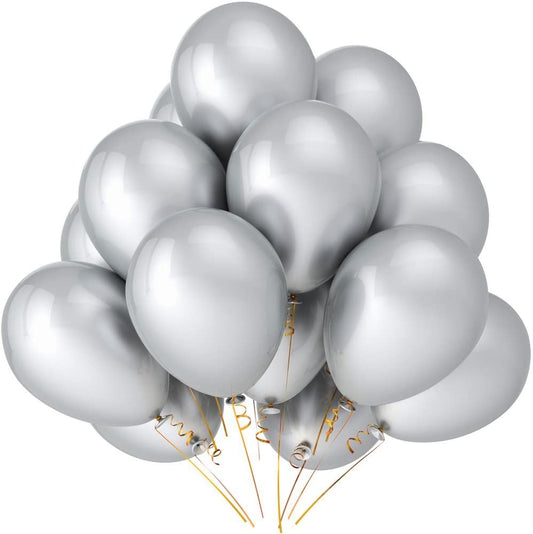 9 inch Silver Latex Balloons 50pc | Party Balloons in Dar Tanzania